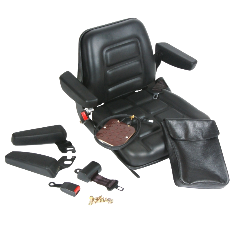 Sedile per carrello elevatore certificato ergonomico durevole BF1-1 per carrelli elevatori a combustione interna con vinile nero