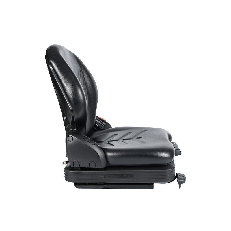 Sedile a sospensione meccanica sostitutivo in vinile a basso profilo BF16 per carrelli elevatori per movimentazione materiali - Nero con EN13490 IT1+IT2