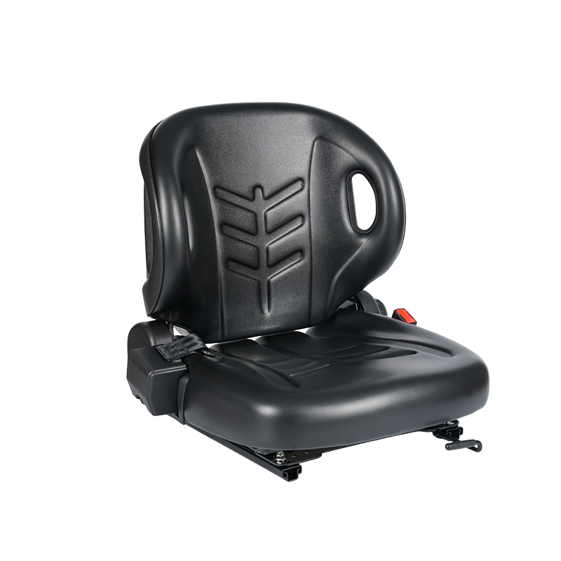 Sedile operatore impilatore elettrico Universa BF2-2 - Tessuto elasticizzato a 4 vie rivestito nero impermeabile in PVC con interruttore sensore OPS e schienale regolabile compatibile con Hangcha, Toyota