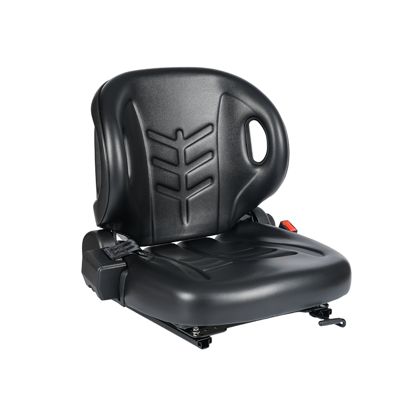 Sedile pianale universale BF2-2 per trattori aeroportuali con reclinazione a 60°, cintura di sicurezza retrattile e scatola per documenti